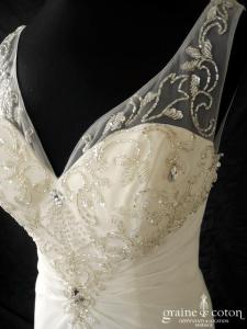 Susanna Rivieri - Création en mousseline drapée ivoire