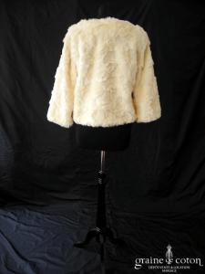 Zeva - Manteau / boléro en fausse fourrure ivoire