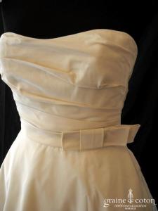 Amsale - Création en taffetas de soie ivoire
