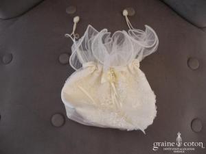 Florence - Sac aumonière en dentelle ivoire