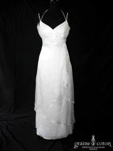 Linea Raffaëlli - Robe empire en organza de soie ivoire