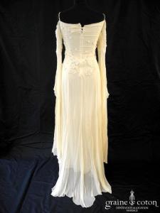 Lolita Lempicka - Robe empire en mousseline de soie fluide et dentelle