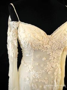 Lolita Lempicka - Robe empire en mousseline de soie fluide et dentelle