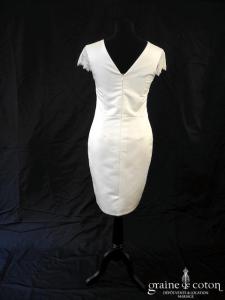 Lili la mariée - Robe courte en satin et dentelle