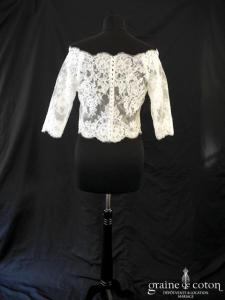 Jesus Peiro - Boléro en dentelle de Calais avec manches longues