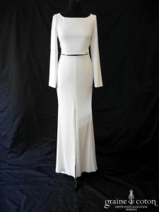 Rime Arodaky - Ensemble jupe sirène fendue et bustier à manches longues en crêpe