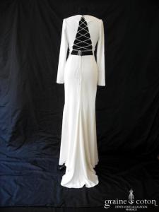 Rime Arodaky - Ensemble jupe sirène fendue et bustier à manches longues en crêpe