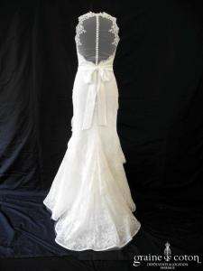 Cymbeline - Robe sirène en dentelle ivoire