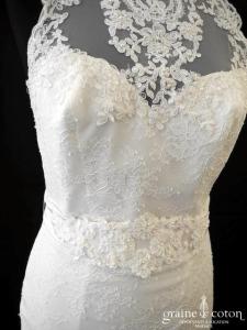 Cymbeline - Robe sirène en dentelle ivoire