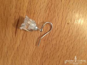 Lalique - Boucles d'oreilles tulipes en cristal
