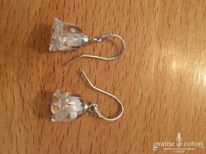 Lalique - Boucles d'oreilles tulipes en cristal