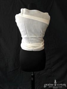 Pashmina en soie mélangée ivoire