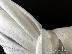 Pashmina en soie mélangée ivoire