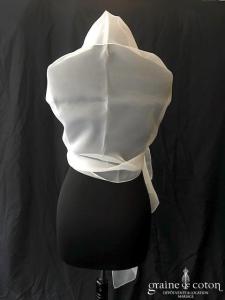 Maggie Sottero - Étole en organza ivoire