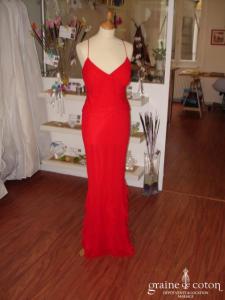 Pronuptia - Robe longue fluide rouge