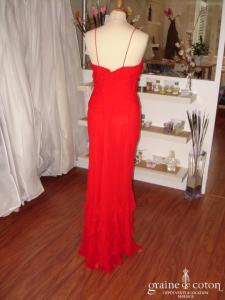 Pronuptia - Robe longue fluide rouge