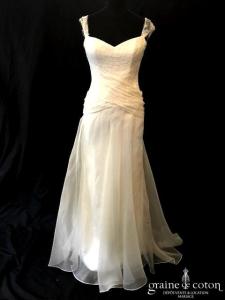 Catherine Varnier - Création en organza de soie et dentelle ivoire clair