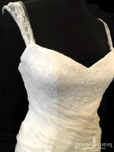 Catherine Varnier - Création en organza de soie et dentelle ivoire clair