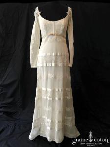 Cymbeline - Robe vintage en dentelle ivoire