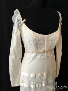 Cymbeline - Robe vintage en dentelle ivoire