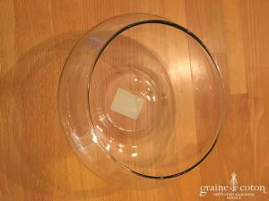 Centre de table rond en verre transparent