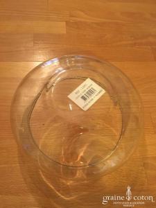 Centre de table rond en verre transparent