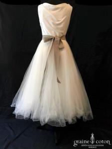 David Fielden - Création mi longue en tulle et satin