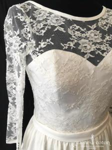 Bérengère Cardera - Création en crêpe mousseline de soie et dentelle