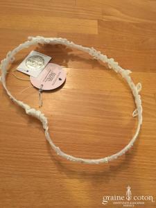 Bianco Evento - Headband bandeau fleur en dentelle et cristaux Swarovski