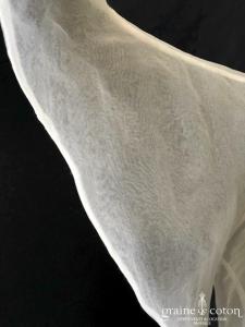Priam - Boléro en organza ivoire clair, manches 3/4