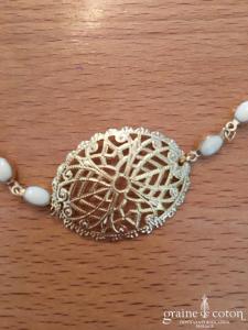 Les dissonnances - Headband doré et ivoire