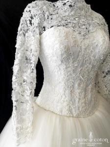 Jalouses - Création en tulle et dentelle ivoire