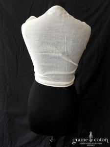 Étole ivoire en coton effet gaufré