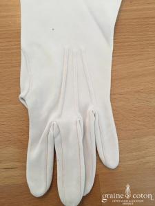 Gants vintage en coton épais crème