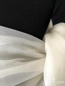 Le Spose di Gio - Étole en organza de soie ivoire