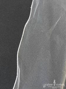 Justin Alexander - Voile en tulle ivoire clair long de 2,50 mètres tulle ivoire surjeté