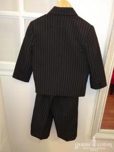 Création - Costume 2 pièces noir rayé blanc