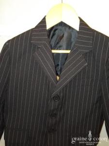 Création - Costume 2 pièces noir rayé blanc