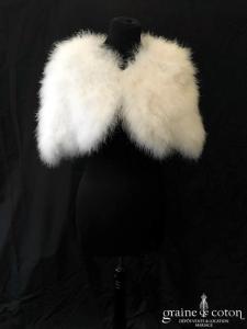 Hervé Mariage - Boléro en duvet / plumes ivoire clair