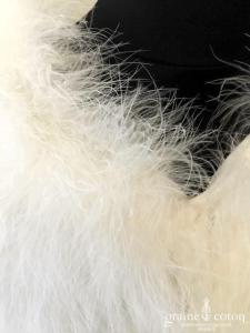 Hervé Mariage - Boléro en duvet / plumes ivoire clair