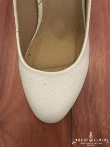 Naf Naf - Escarpins blancs façon peau