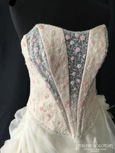 Demetrios - Robe en organza et taffetas ivoire