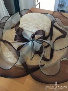 Camalya - Chapeau ivoire et chocolat