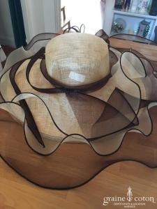 Camalya - Chapeau ivoire et chocolat