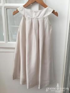 Hibiscus - Robe demoiselle d'honneur petite fille en mousseline champagne