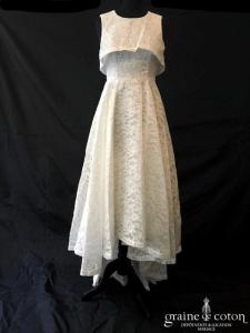 Asos - Robe mi longue en dentelle ivoire