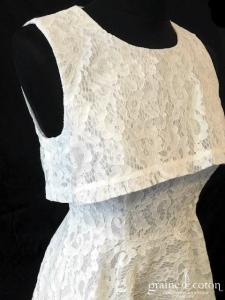 Asos - Robe mi longue en dentelle ivoire