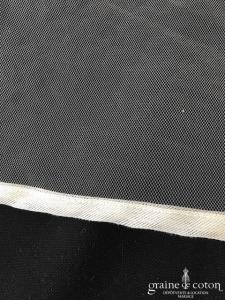 Pronovias - Voile long de 3 mètres en tulle ivoire clair bordé d'un biais de satin