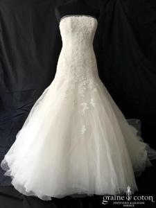 Pronovias - Prototype en tulle et dentelle ivoire