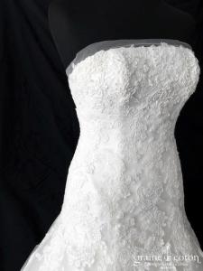 Pronovias - Prototype en tulle et dentelle ivoire